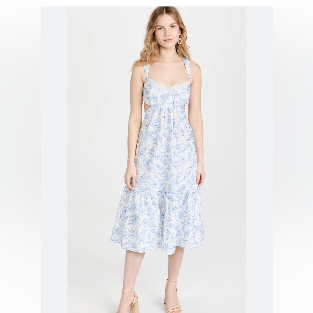 NWT For Love & Lemons Maisie Midi Dress